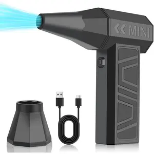 Cordless Air Duster, 130,000 RPM High-Speed Mini Blower with 4-Gear Adjustable Turbo Fan – Portable Dust Cleaner for Electronics, Cars, Home & Outdoor Use