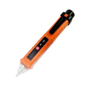 Tester, Non-Contact  Detector, Electrical Tester, 3 Ranges AC 12V/48V/70V-1000V, Live/Null Wire Tester with Buzzer  and Flashlight, Wire Breakpoint Finder - Orange