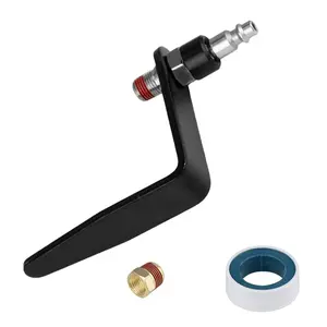 Pneumatic Tool Rafter Hook Hanger with 1/4'' Swivel Air Fittings and 3/8'' and Brass Bushing, Heavy Duty Pneumatic L-Shaped Raffer Hook 1 Pieces