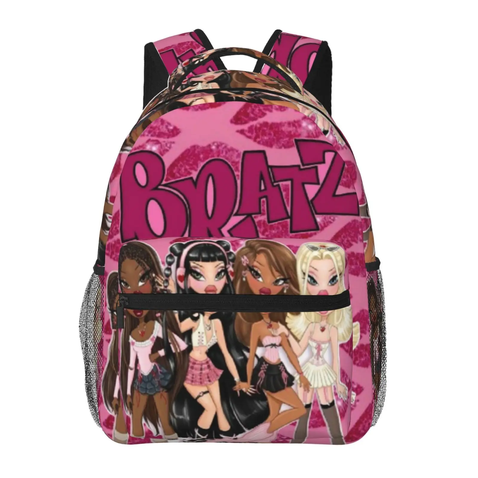 Cartoon All Over Print Backpack for Campus Life, Water-Resistant Oxford Daypack for Teens, An Essential Back to School Haul with Mesh Pockets, Unisex, Casual Unisex, Oxford Cloth