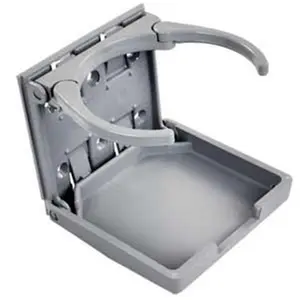 212 MAIN Adjustable Cup Holder - Gray, Adjustable Arm, Folding Mount (JR PRODUCTS 45622)