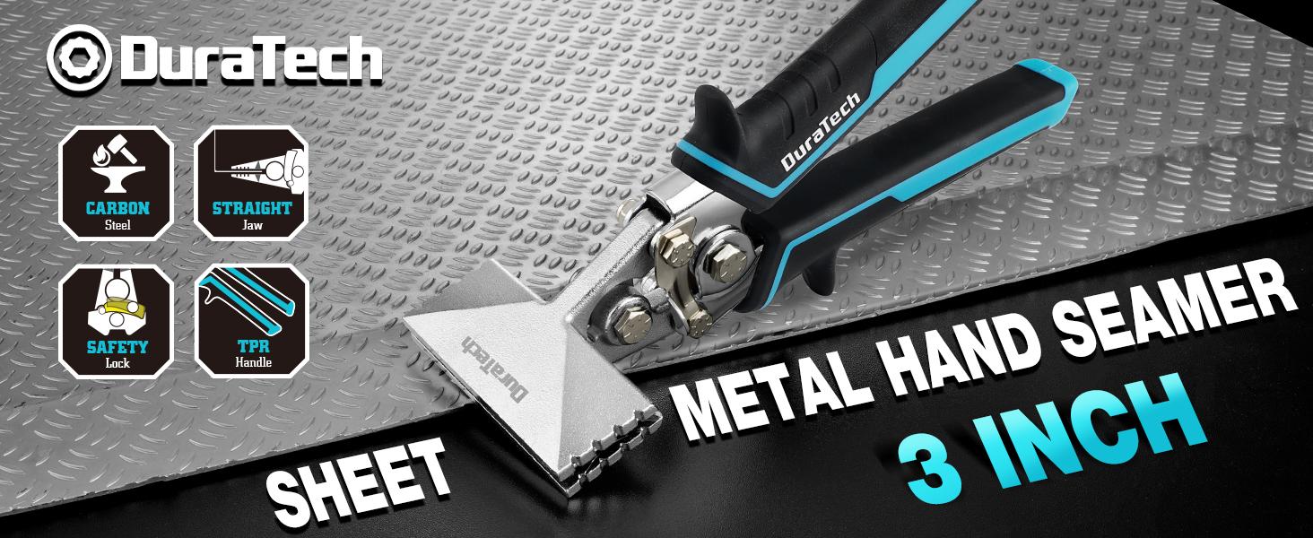 #backtoschool DURATECH Sheet Metal Bender, Hand Seamers Sheet Metal Tools with Ergonomic TPR Handle, Straight Jaw Metal Bending Pliers for Bending, Seaming and Flattening Metal #backtoschool DURATECH Sheet Metal Bender, Hand Seamers Sheet Metal Tools with Ergonomic TPR Handle, Straight Jaw Metal Bending Pliers for Bending, Seaming and Flattening Metal