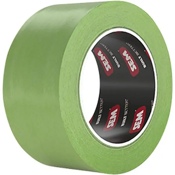 212 MAIN Green Crepe Paper Masking Tape - 36x55 mm, 10.32 lbs, Waterproof, High Temp Resistant, Wet Sanding Compatible, Easy Removal, Solvent Borne Rubber Resin - 24-Pack, All Seasons, for Spray Painting, Car Repair