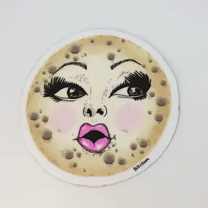 Miss Moon Vinyl Sticker | Whimsical Celestial Moon Art