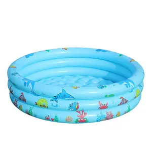 Kids' inflatable three-ring printed swimming pool - home use baby outdoor water play pool - water fun & ocean ball pit