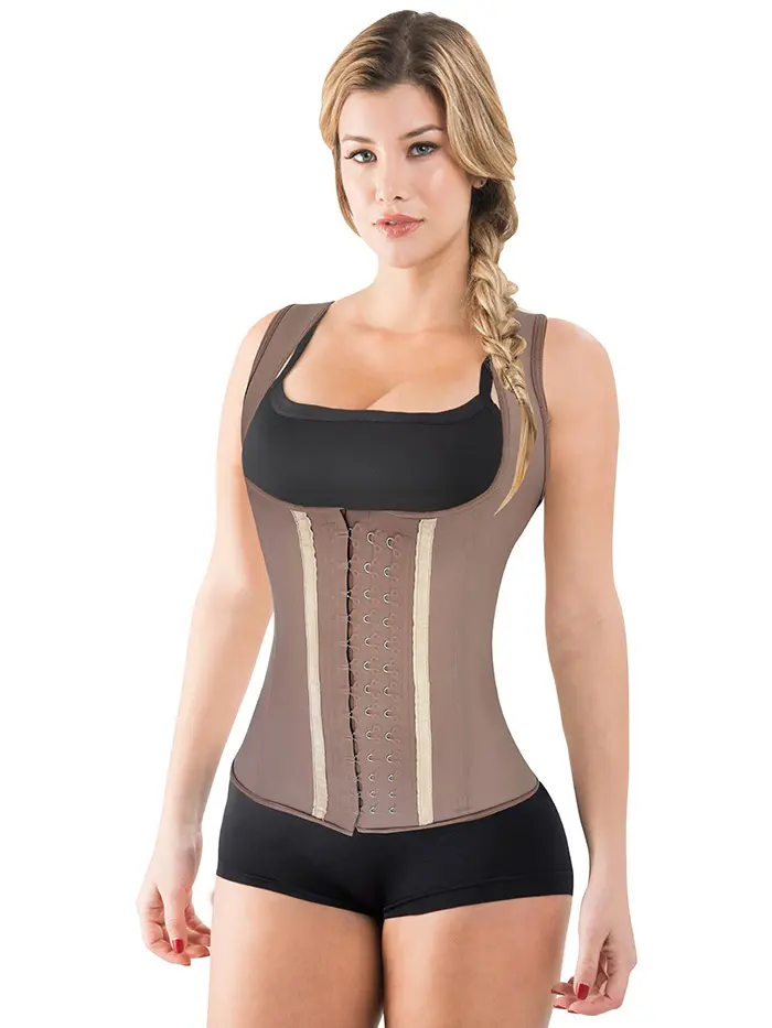 Fiorella Shapewear Full Latex Vest 212C3 - Fajas Colombianas Chaleco Instant Slimming & Reinforced Compression for Women's Shaping