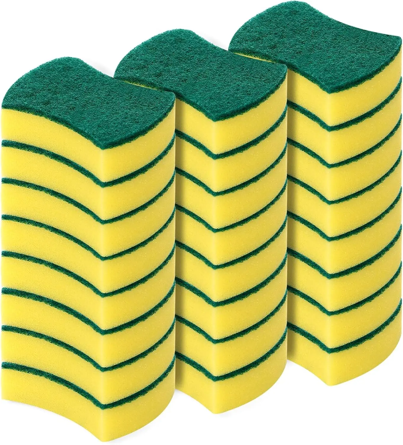 Kitchen Cleaning and scrubbing Sponges ,24 Pack Eco Non-Scratch for Dish,Scrub Sponges