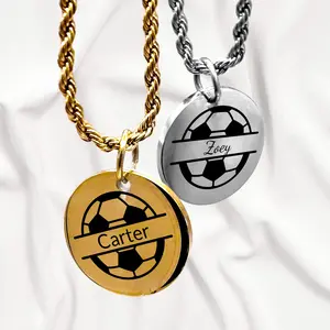 Soccer - Personalized Soccer Pendant Necklace