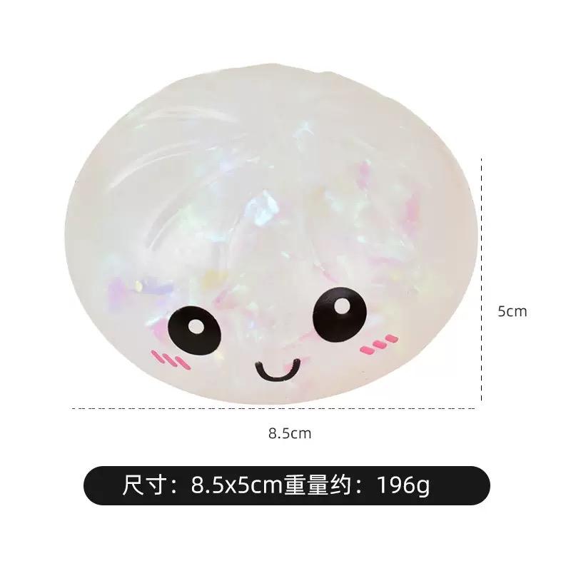 2026 New Glitter Dumpling Squishy with Steamer Box, Soft Sensory Fidget Steamed Bun Squeeze Tool for Adult Stress & Anxiety Relief,