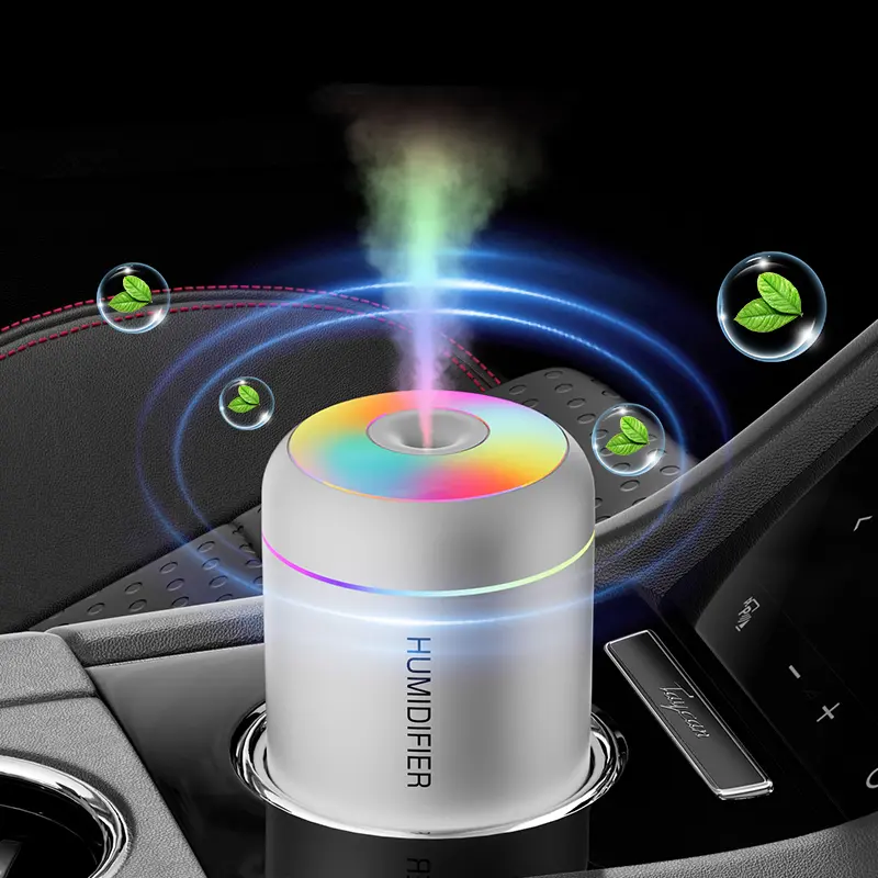 180ML USB Air Humidifier, 1 Count Portable Mini Aroma Diffuser with Colorful Light, LED Lights, Car Interior Diffusers, Car Aromatherapy Humidifier, Car & Home Use Air Humidifier, Household Appliances