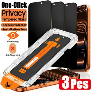 3-Pack Tempered Glass Screen Protector for Apple iPhone 17 Air 16 15 Pro Max Plus, Full Coverage, Anti-Scratch, Bubble-Free Installation