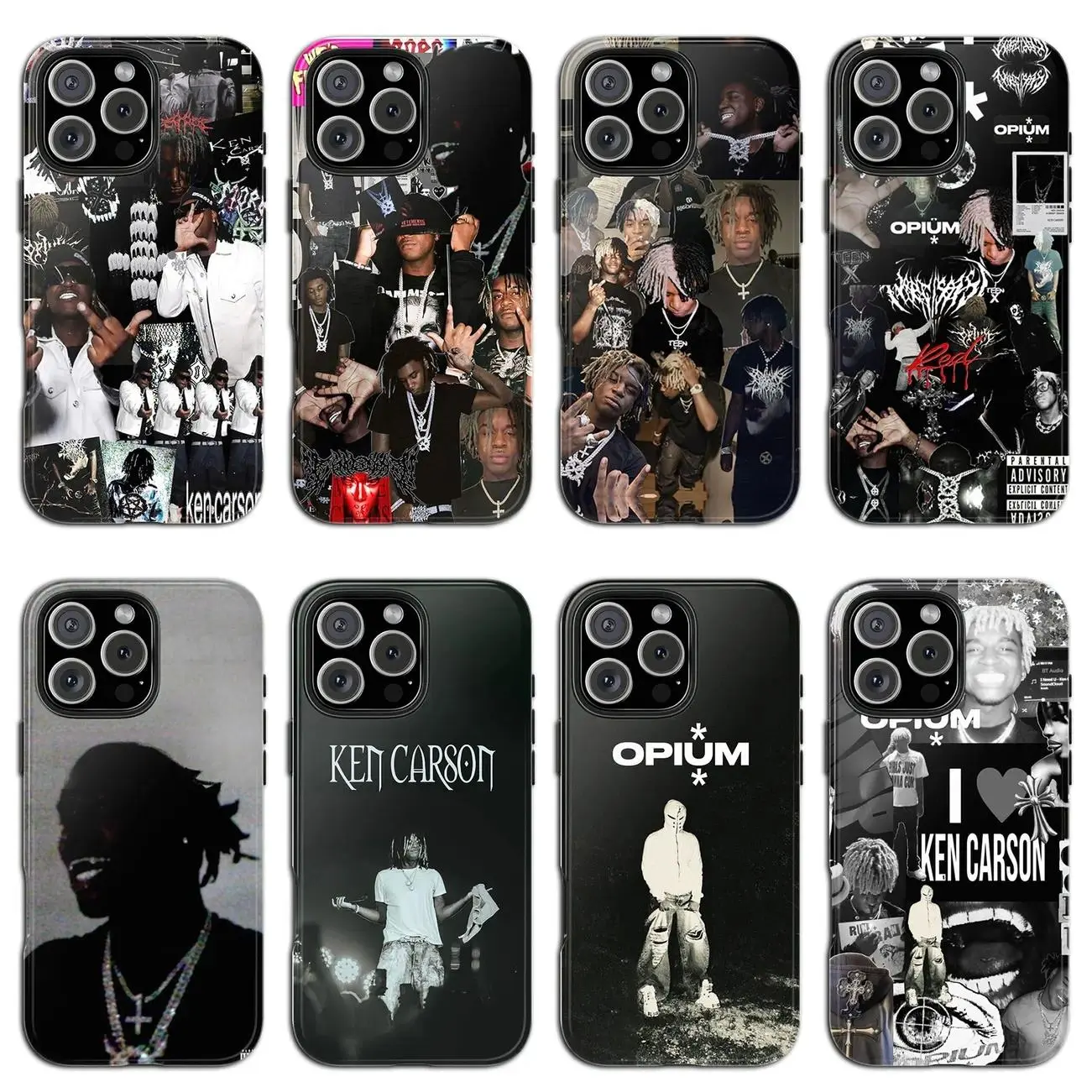 K.e..n C.a.rs.on Opium Collage Case – Margiela Era Aesthetic Suitable for iPhone 17-11 Pro Max/Plus and  Samsung Galaxy S23-25