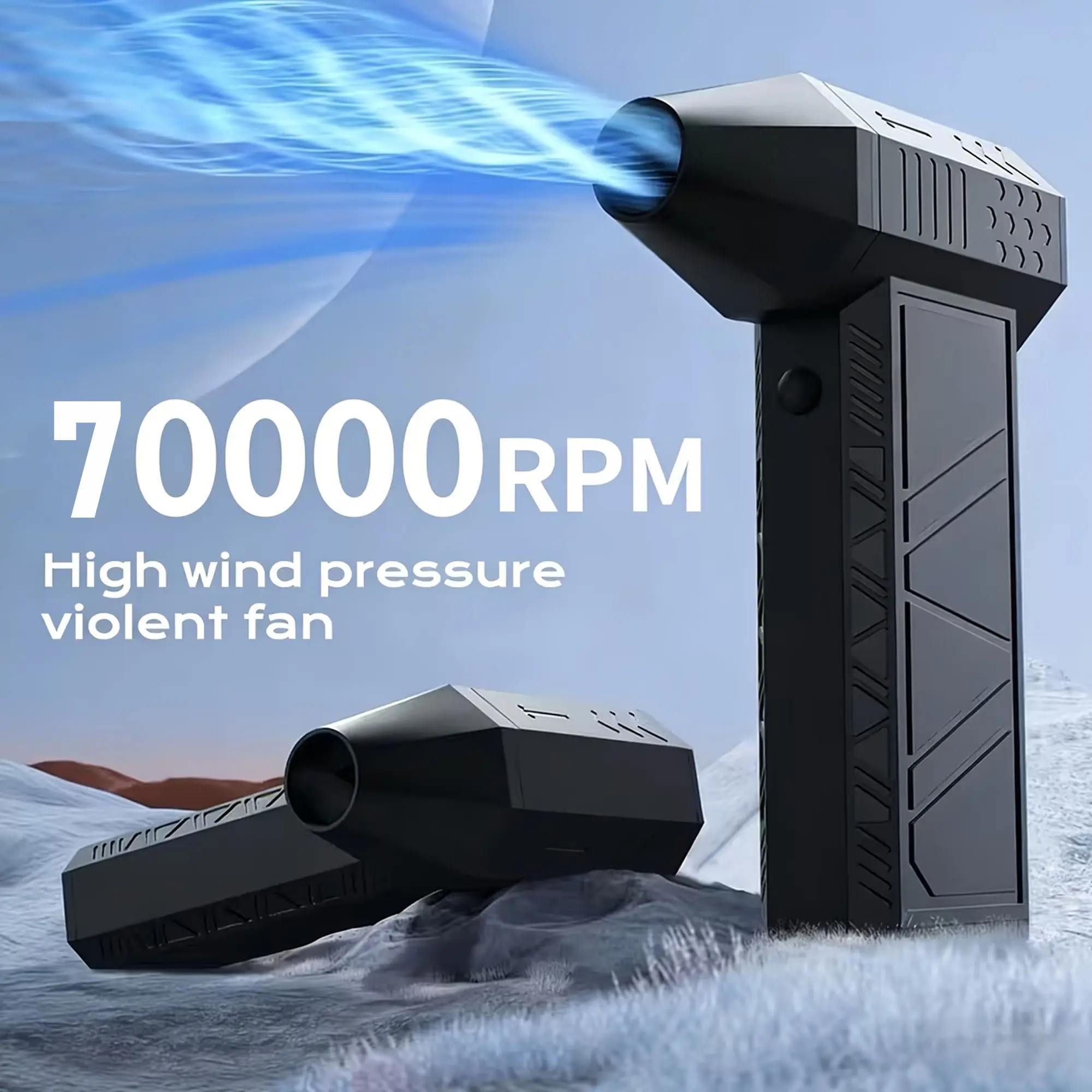 Cordless Compressed Air Duster, High-Speed Turbo Air Blower, Rechargeable Handheld Dust Cleaner for Keyboard, Computer, Car & Home Electronics.