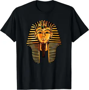 100%cotton King Pharaoh Tutankhamun King Tut Pharaoh Ancient Egyptian T-Shirt