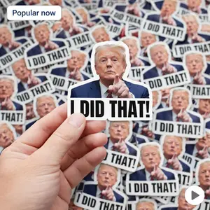 Trump 'I did that' Sticker 2, Anti Trump sticker Trump I did that looking at eclipse Meme sticker Anti Fascist Anti Racist sticker