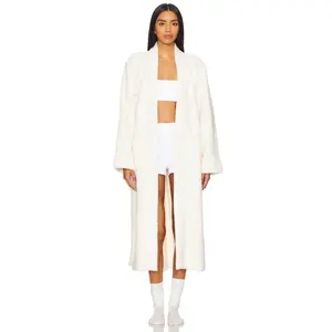 eberjey Renew Plush Long Robe in Ivory