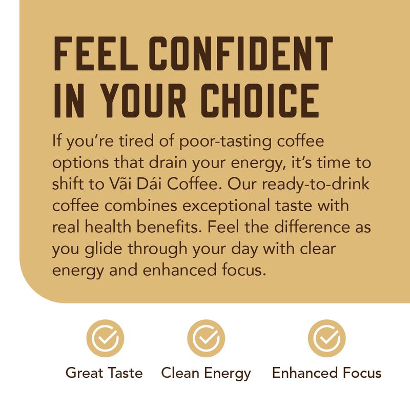Vai Dai Coffee - Keto-Friendly, Sugar-Free, 12 oz Bottles