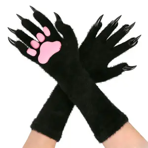 Halloween Long Gloves with Long Nails Beast Claw Costume Props, Realistic Cosplay Accessories for Party Favors, Perfect Halloween Decorations