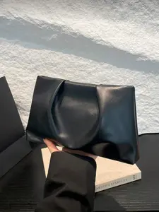 Fashionable Plain Clutch Bag for Spring and Summer, Ruffled Clouds Evening Bag, Versatile Makeup and Travel Accessory, Perfect for Graduation Dresses