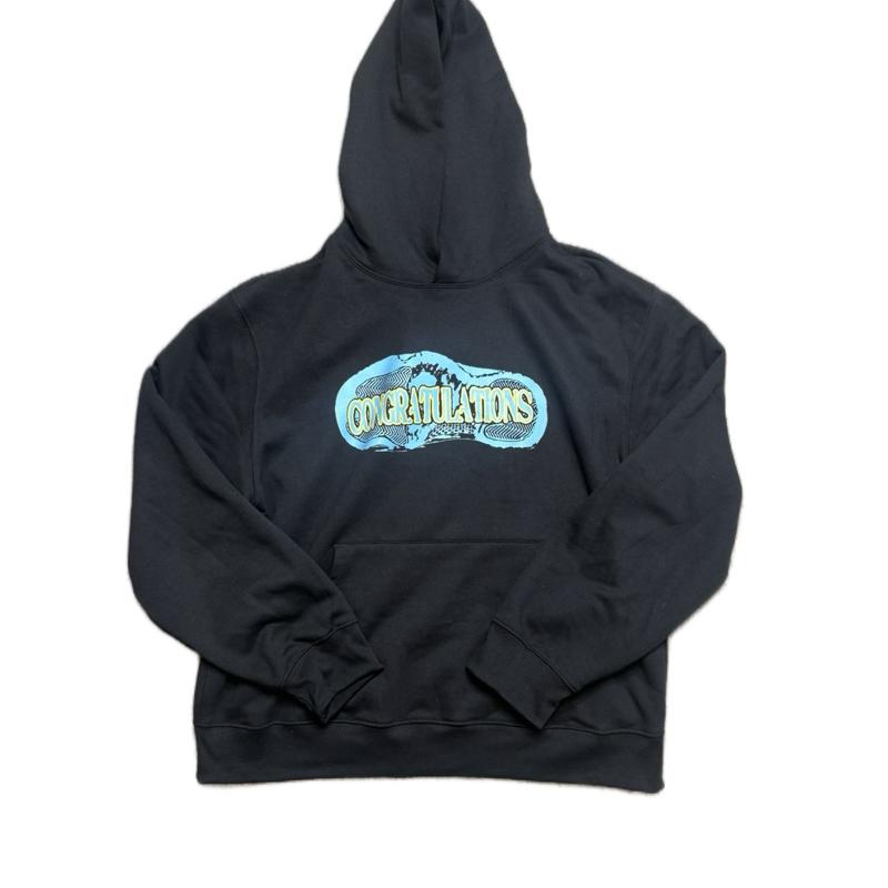 LVK "You Just Met The Plug Hoodie" Gamma Blue - Black Hoodie with Blue Logo