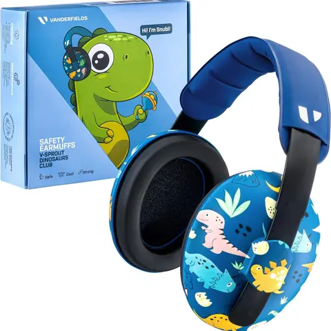 Vanderfields Infant Baby Toddler Ear Muffs 21dB - Noise Cancelling Hearing Protection for Babies from a Few Months up to 3 Years - BPA Free Silicone Free Adjustable Headband - 9 Color Options