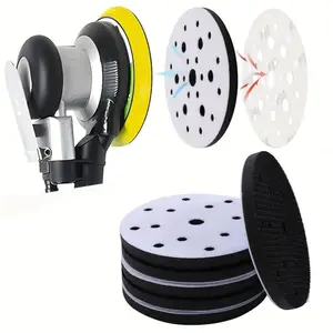 6-Inch 15-hole Interface Buffer Pad, Hook & Ring Soft Foam Sanding Pad, Low-density Grinding Pad for Automotive Woodworking Home