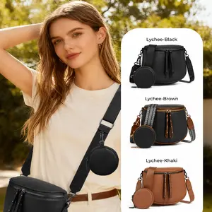 Fashionable Bucket Bag, PU Leather Bum Bag with Coin Purse, Checkered Sling Purse with Adjustable Strap, Lightweight Commuting Shoulder Bag for Mother Travel Gifts Everyday Use