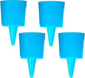 Iconikal Beach Sand Coaster Cup and Beverage Holder Set, Blue, 4-Pack