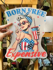 Born Free Now Expensive - Direct Print Film Transfer for Trendy T-Shirts, Cotton, Polyester & Blends - High-Quality Print