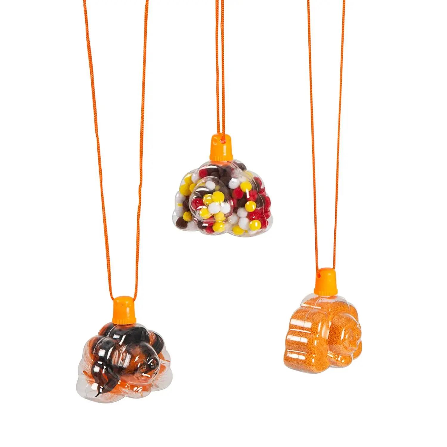 Fun Express Thanksgiving Turkey Sand Art Necklaces - 12 Pc