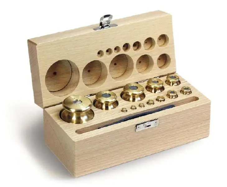 1 mg-5 kg M1 Class Set of Weight in Wooden Box with Finely Turned Brass