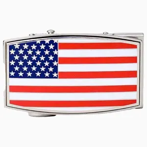 USA Flag Aston Color Dress Buckle, Fits 1.38" [35mm] Straps