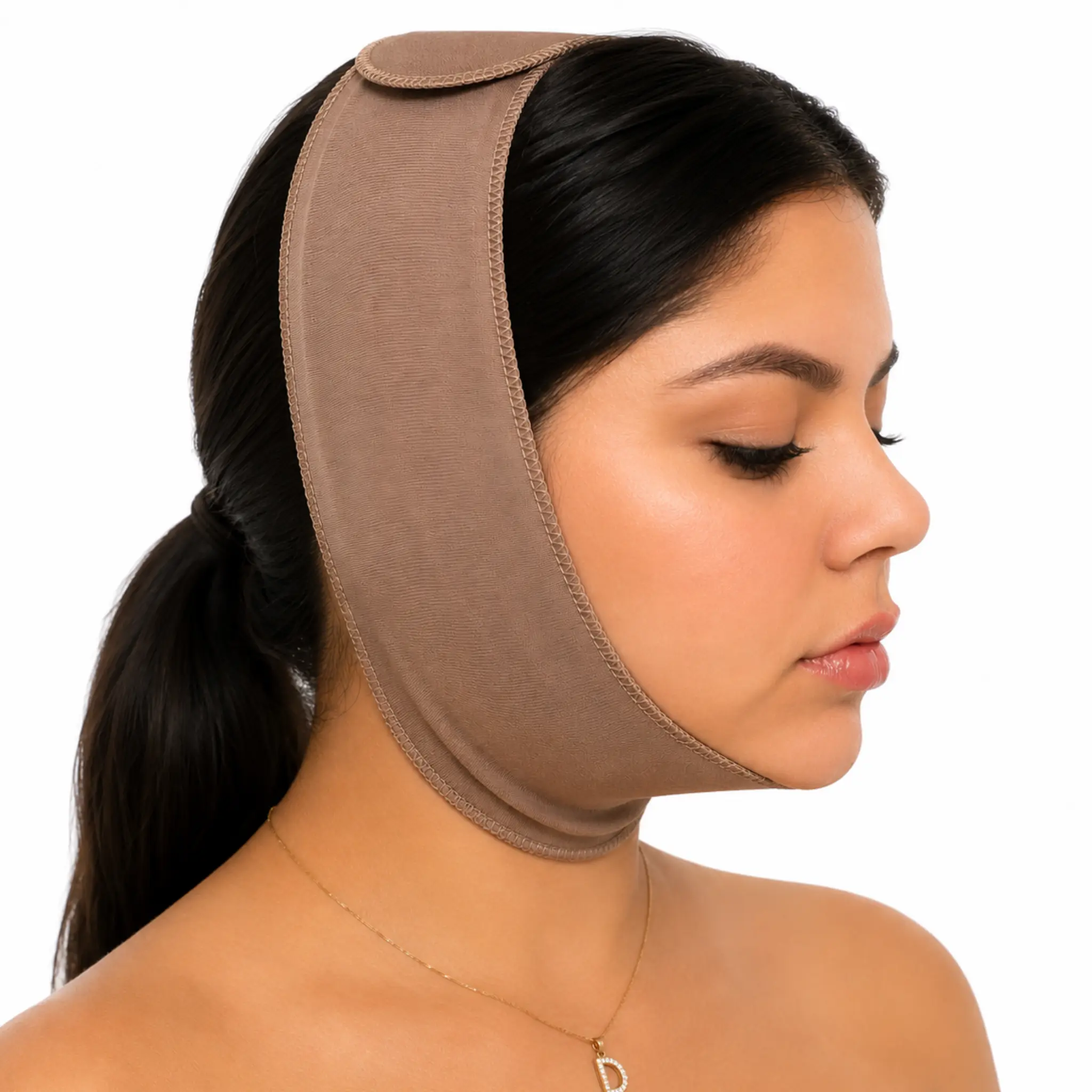 Women's Adjustable Post-Op Facial Cosmetic Chin Compression Wrap, Chin Support Shapewear