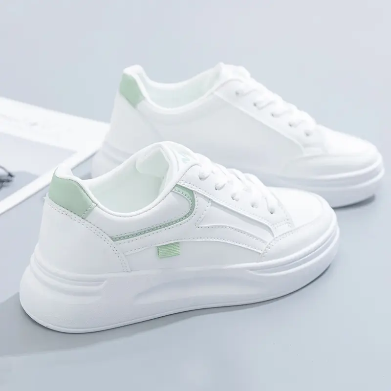 Fashion Thick Sole Casual Round Toe Shoes, Versatile Lace-Up Sporty Women's Shoes, All-Season Wearable, Comfortable and Stylish, Casual Sneakers, Casual Sporty Trainers