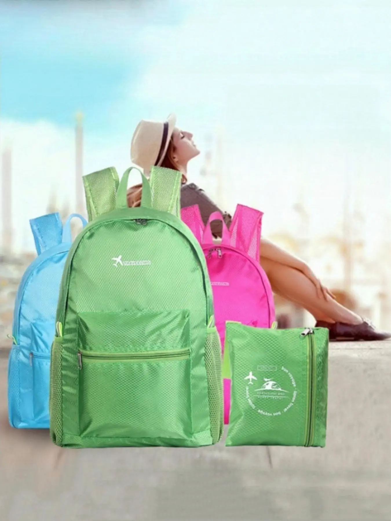 Foldable Backpack, Lightweight Backpack, Student School Bag, Cute School Bag, Casual Outdoor Backpack for Travel, Camping, Hiking, Schoolbags, Student Essentials