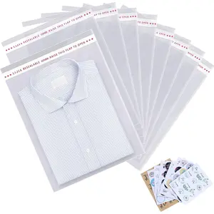 12x16 in 200 count Large Clear Resealable Cellophane Bags for Packaging Products Self-sealing  Bags Self Adhesive Plastic Bags for Gifts ,Clothes, , Small Business, Thank you Stickers