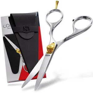 Beard & Mustache  for Men - 5"  for Trimming, , and Shaping Facial Hair -  Steel Hair   for Barbers, Professionals & Home Use