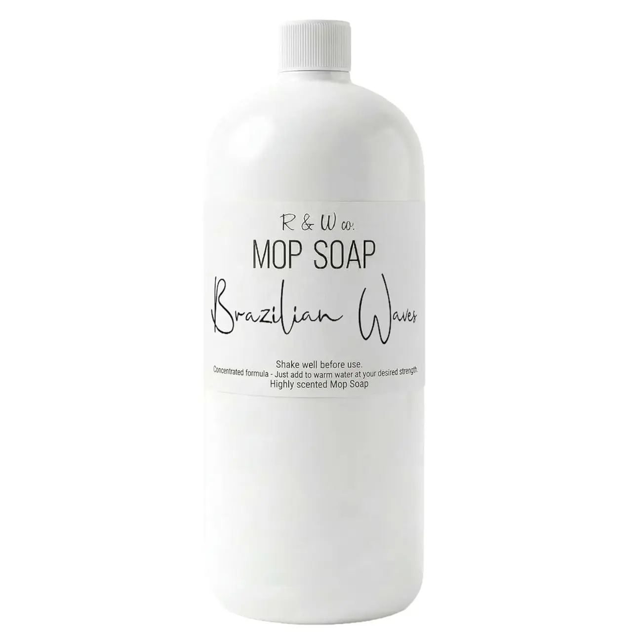 Multiple Scents Available | R&W CO. Original 32 oz Premium Mop Soap Brazilian Waves Scented, Gentle Floor Cleaner for all Surfaces, Non-Toxic, Pet and Skin Safe Formula, Streak-Free Shine