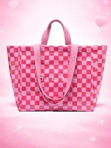 26 Valentine's Day Women's Solid Color Tote Bag, Fashionable Large Capacity Shoulder Bag for Work and Daily Use, Casual Multifunctional High-Quality Commuter Bag