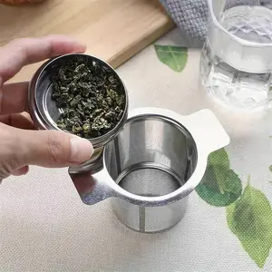 1pc Premium Reusable Stainless Steel Tea Infuser - Fine Mesh Strainer for Loose Leaf Tea, Easy to Clean And Durable