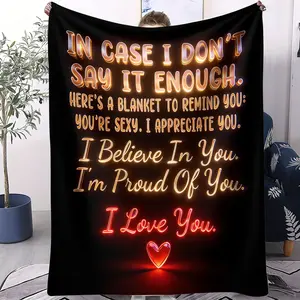 Confession copy printed pattern blanket, suitable for use all year round, suitable for beds, sofas, cars, room decorations, and gifts, suitable for adults, Throw Blanket, Slogan Print Blanket