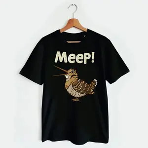 Meep Bird Saying Meep Bird Meme American Woodcock Meep T-Shirt, Unisex Casual Short Sleeve T-Shirt