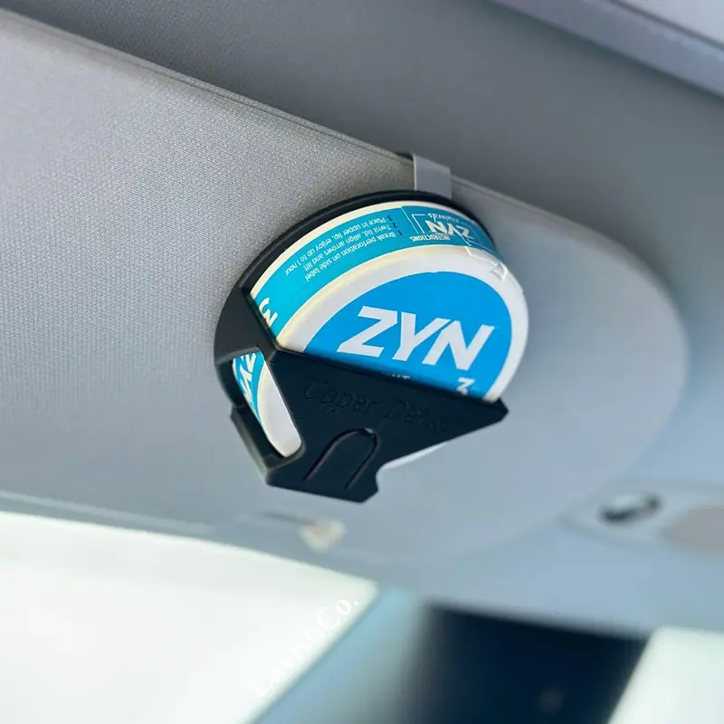 Sun Visor Clip Holder Organizer For Pouch Cans - Sleek Secure Fit Pouch Cans - Durable Metal Clip - Unique Gift for Him - Made in USA