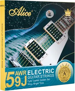 Alice Coated Electric Guitar Strings with Alloy Steel Winding - Gold Polished