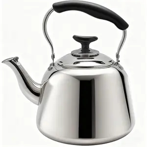 Whistling  Kettle for Stovetop, 2 Quart Stainless Steel Water Kettle with Loud Whistle, Cool- Handle & Induction Compatible Base - For Gas, Electric, & Induction Cooktops