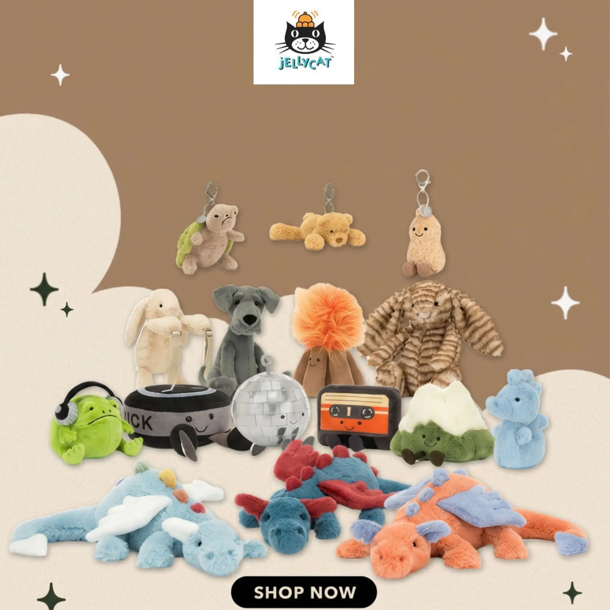 Collectibles, Entertainment, Authentic JELLYCAT Collectible Keychains