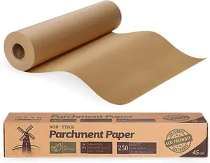 Unbleached 15 x 200 ft Parchment Baking Paper Roll - 250 Sq.Ft for Baking, Cooking, Grilling, Air Fryer and Steaming