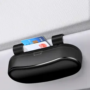 Car Eyeglass Case, Sun Visor Sunglasses Holder, Multi-Functional Creative Car Glasses Storage Box, Car Eyewear Organizer, Three Colors Available, Car Console Organizer