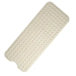 Non-slip Bath Mat, Modern Simplicity PVC Shower Mat with Suction Cups and Drain Holes, Quick Dry, Machine Washable, Easy Clean, Durable Bathroom Decor, Home Supplies