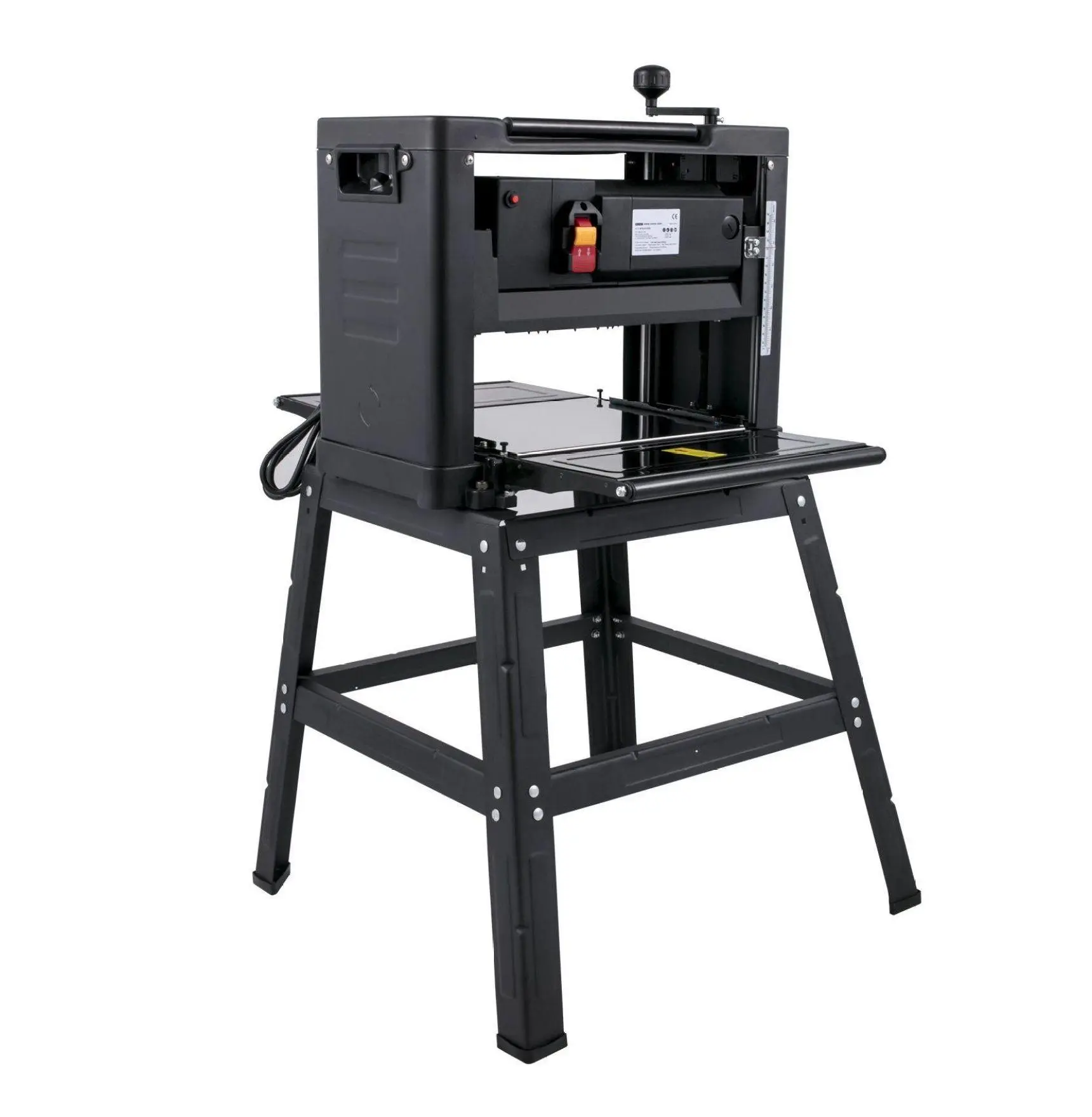 12.5 Inch Wood Planer - 2000W Thickness Planer, Foldable Benchtop Planer with Stand & Dust Port, 315"/min Feed Rate, Double Cutter for Woodworking Default
